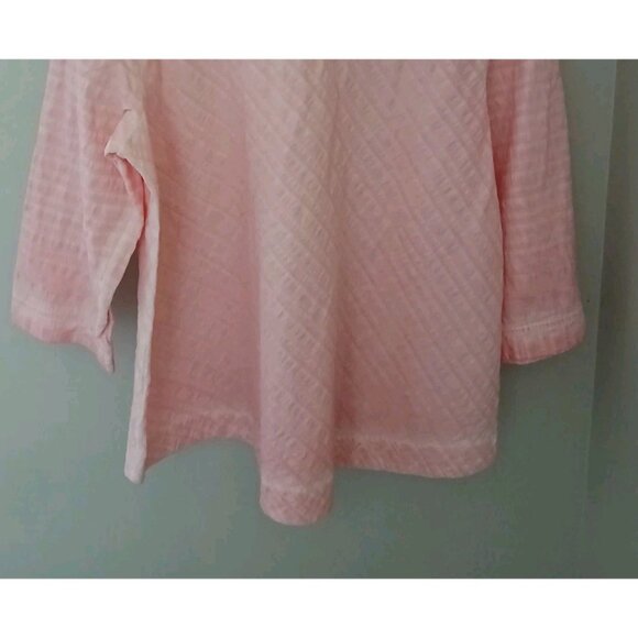 New Focus Casual Life Waffle Textured Popover Blouse - Picture 9 of 9